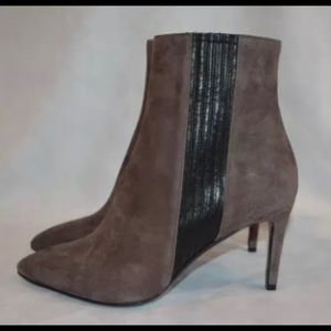 Barbara Bui Taupe Suede Booties Size 37.5